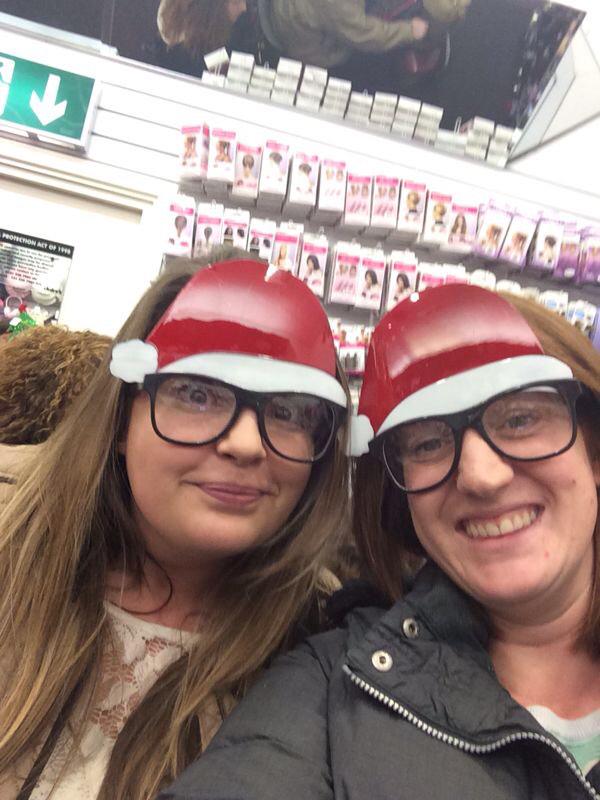 Lannii84's tweet photo. We need another Xmas outing! It's been a whole year... #bestofabadbunch #turkeyhead http://t.co/m2hnvXR7uD