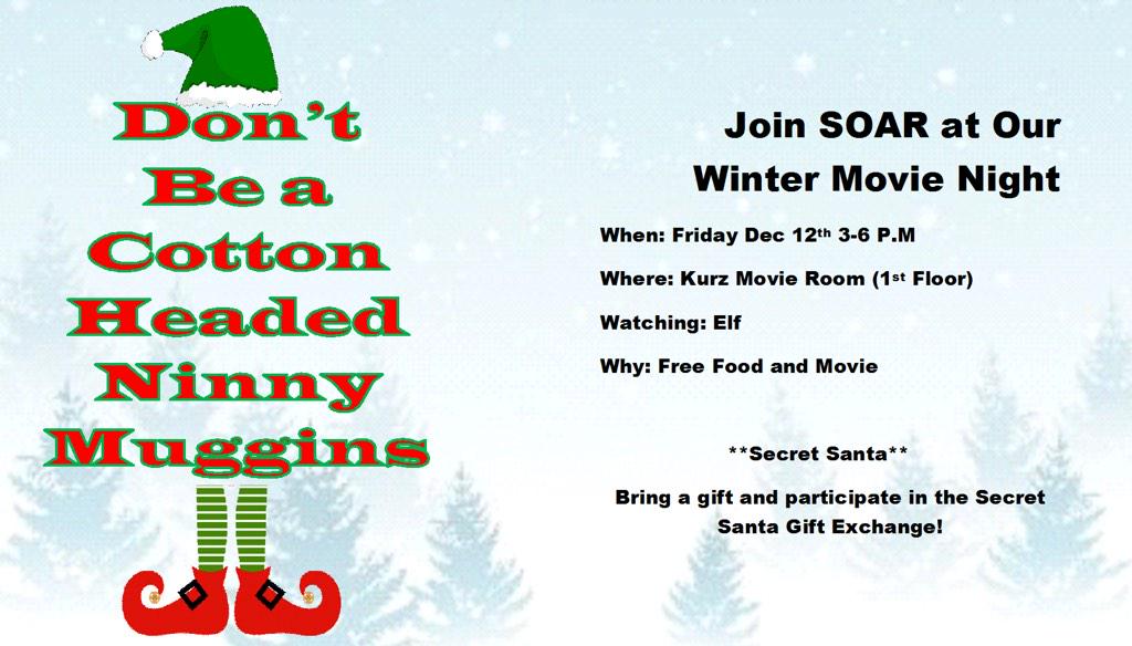 Free food and Elf in the Kurz Movie Room! <a href="/UofL17/">UofL17</a> <a href="/UofL18/">UofL18</a> <a href="/UofL16/">UofL16</a>