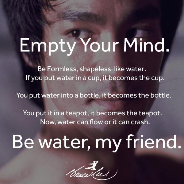 Be Water, My Friend Bruce Lee Quote Typewriter Print Motivational Digital  Art By Studio Grafiikka Pixels 