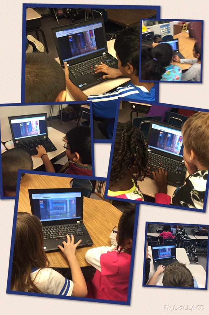 d60MaerckerTech's tweet photo. Great conversation in 3-LeValley figuring out how to "program" their characters to get the candy! #d60learns http://t.co/EsHPQbtk9g