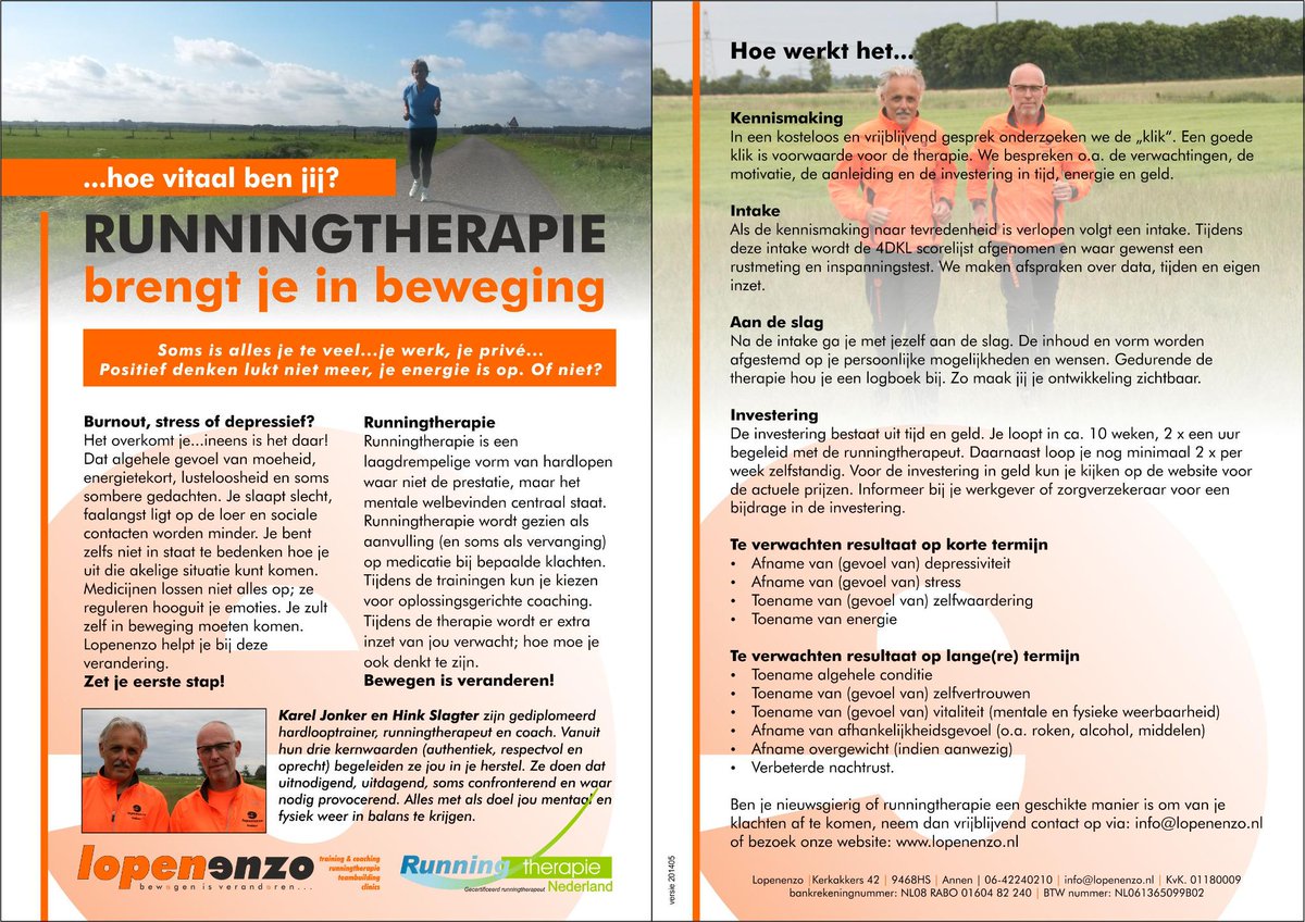 Runningtherapeut kiezen?: <a href="/karelJonker/">Karel Jonker</a> of Hink. Met dank aan <a href="/StRuntherapieNL/">St.RunningtherapieNL</a> en <a href="/drbrambakker/">Bram Bakker</a> on.fb.me/1zJbl9Q
