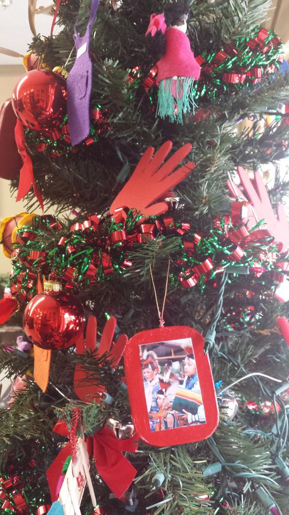 OsageNews's tweet image. #osagenews Christmas tree decorations are handmade by staff including photos taken at the In Lon Schka dances.