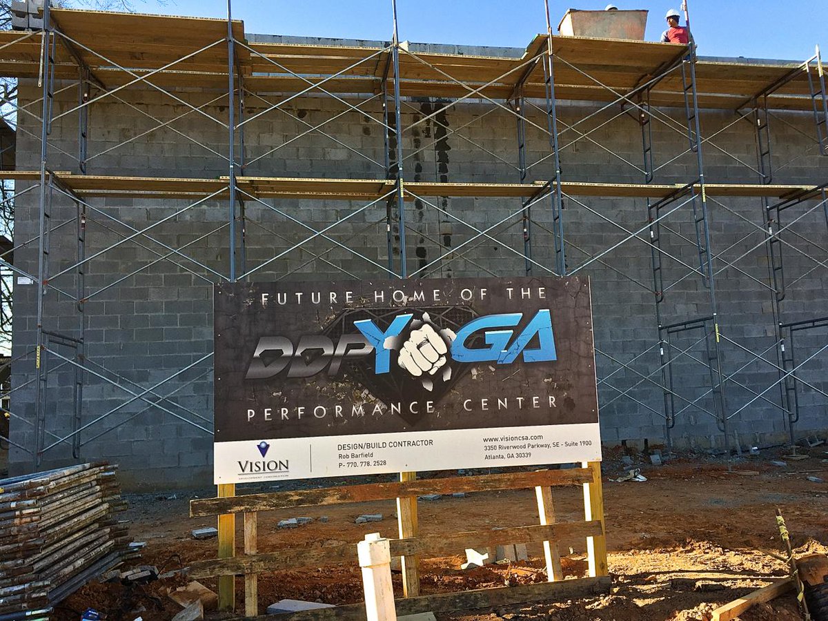 DDPYoga's tweet photo. The #DDPYOGAPerformanceCenter is GETTING there!!! This dream will soon be a reality!!! http://t.co/qXTHZKhjsR