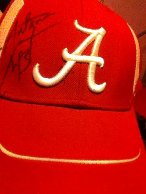 Giving away my alabama crimson tide hat, signed by me
