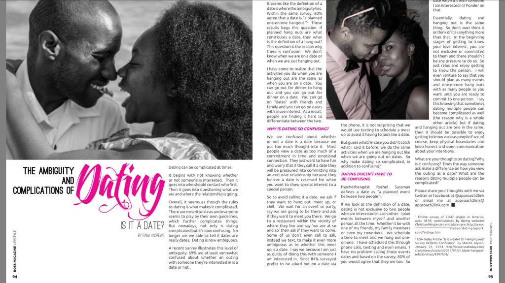 approach2link's tweet photo. The Ambiguity and Complications of Dating in latest @ThatsBossMag written by Approach2link http://t.co/CTeFr04M3F