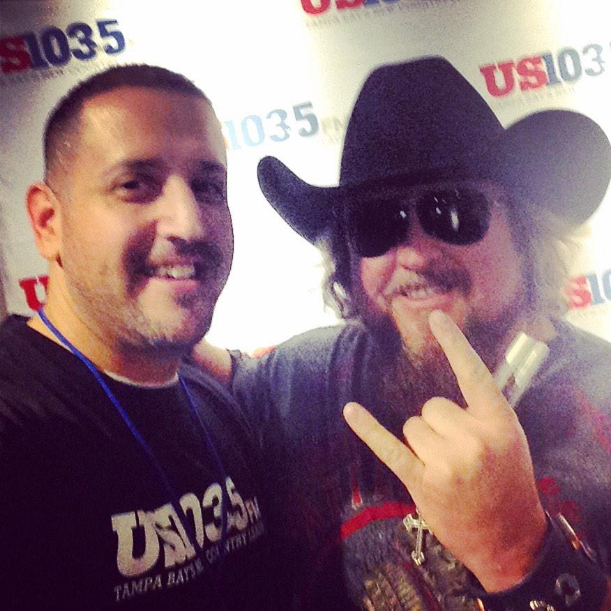 GregWolfTBL's tweet photo. With my country brother @coltford at #ThrowdownByTheBay w/@US1035! Missin @StreetLacedDJs &amp; @TheRealBubbaK! http://t.co/BZd4s6uSuH
