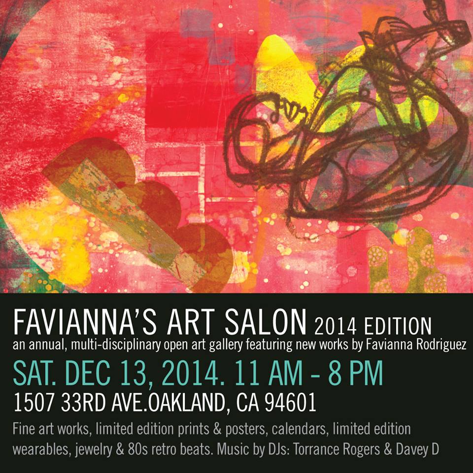 Come by <a href="/favianna/">favianna rodriguez</a>'s annual salon, Sat from 11-8pm. Lots of art, jewelry, music from <a href="/mrdaveyd/">Davey D</a>. bit.ly/louderfavi