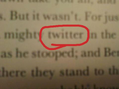 RyanTheFreeze's tweet photo. The Hobbit uses the word twitter in chapter 2! #TwitterBeforeItWasCool #TolkienOnTwitter #OneLastTime http://t.co/QeHSk0fcVd