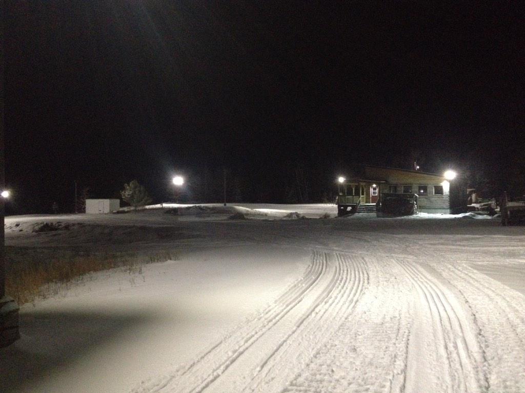 knscadp's tweet photo. Friday night lights! First pics of a lit up @KawarthaNordic http://t.co/S8eJfhhBdZ
