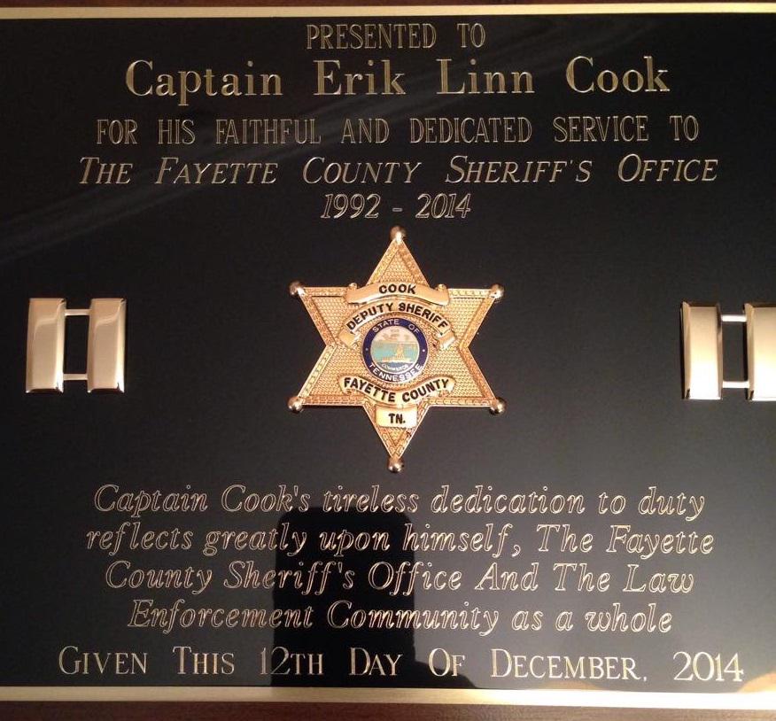 fayettesheriff's tweet photo. Captain Cook's tireless dedication to duty reflects greatly upon himself, the FCSO, and law enforcement as a whole. http://t.co/Jo5exEy7RI