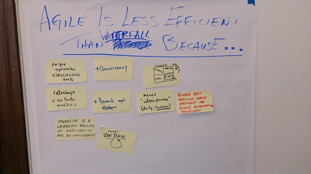 jgabardini's tweet image. Challenging our believes #advancedagile @TotherAlistair