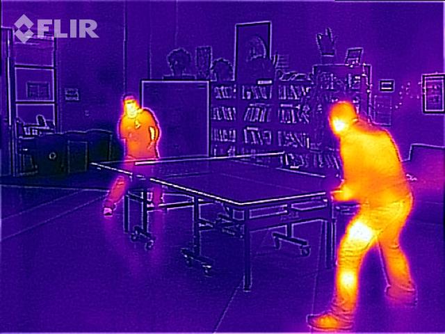 hackerdojo's tweet photo. Infrared Ping Pong with the Flir One Camera
 #FLIRONEhackerparty
#Flirone http://t.co/fJPOFKS6mj