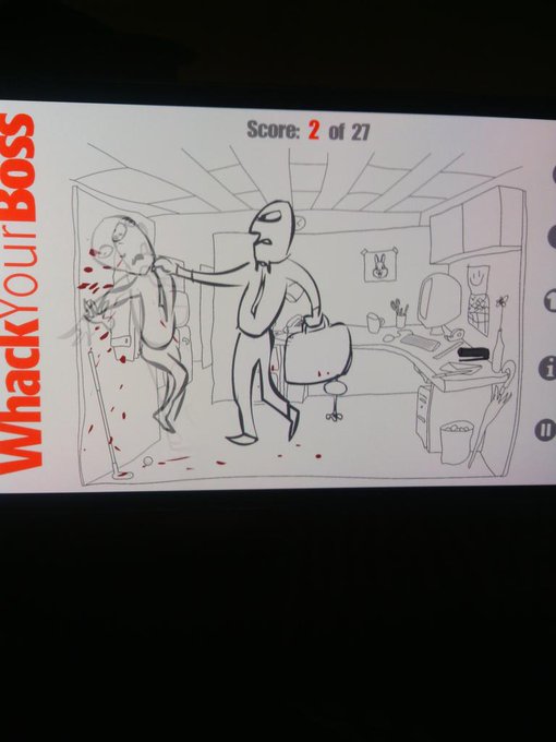 Playing Whack your boss game.  Great stress reliever. :) http://t.co/0dgDAGpnHY<a href="/tag/mirrormonday"class="tags"><span>#mirrormonday</span></a>