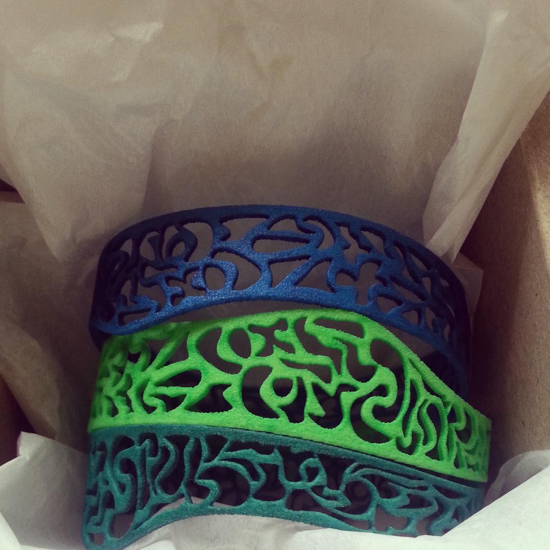MutatingCreatur's tweet image. Second Skin Bracelets 3d printed in Australia! #madeforme #3dprinting #3dprintedbracelets