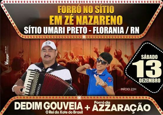 RNShows's tweet image. Hoje em Floranea - RN DEDIM GOUVEIA @dedimgouveia