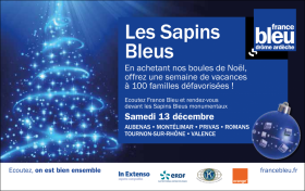 icidromeardeche's tweet photo. Décorons ensemble les Sapins bleus cet après-midi. À tout à l'heure! #solidarité #Noël http://t.co/u3sIbkCL6D http://t.co/hVN0vU0GR1”