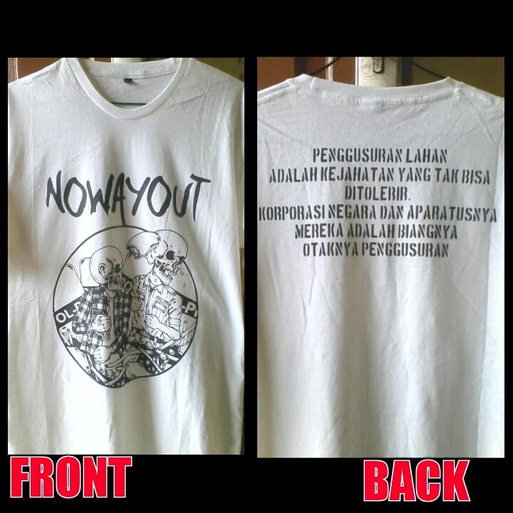 Kaos kami edisi 'Penggusuran' sudah beredar teman-temins. Yg berminat, bsa kontak 085696180896/73E6C139 . Oke bye :*