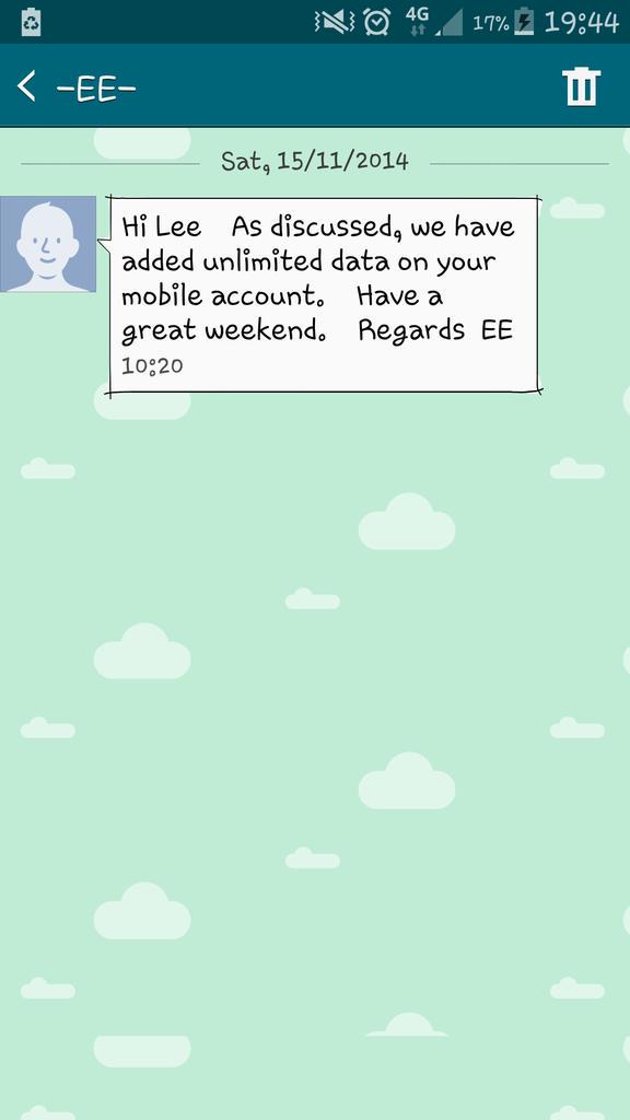 LeePountney's tweet photo. @EE explain this text received from you? Been in touch with your CEO office. Disgusting liars http://t.co/v0qywm6TXy