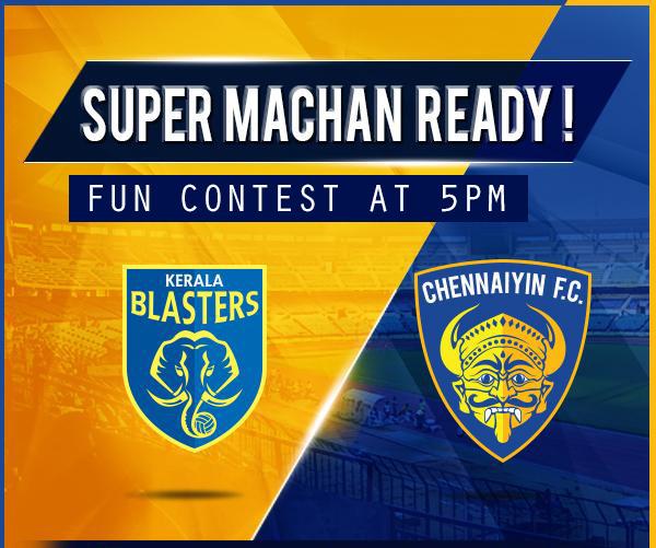 balaji_KB's tweet photo. Hey #SuperMachas we have a Fun Contest again @ 5PM. Do join us. Have Fun. #CHE #LetsFootball @ChennaiyinFC http://t.co/wQ1RuOriOV