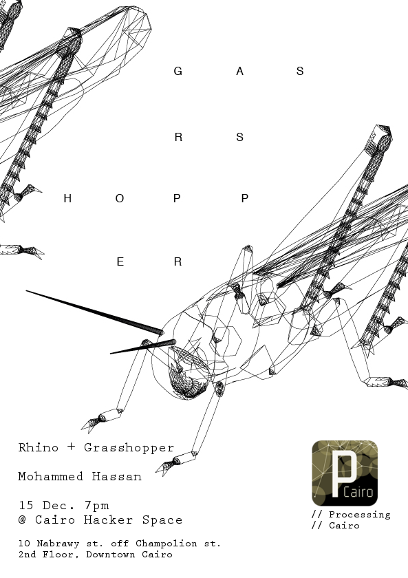 We are excited about our next meeting about <a href="/RhinoGrass/">Rhino Grasshopper 3D</a> this Monday at @CairoHackerspac !