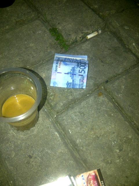Jatah jajan+kopi+rokok dari uang kas #kopdar malam ini. :)