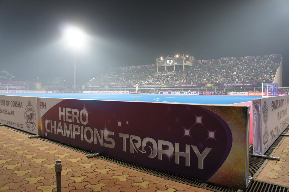 CoenvB's tweet photo. Tomorrow @coach_pacov and I will umpire the #final of the #CT2014 #Bhubaneswar in this lovely stadium #letsgo #PAKGER http://t.co/9sICS25KFi