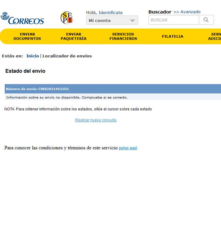 Restaurar saltar Suponer localizador de envios correos españa Sentirse