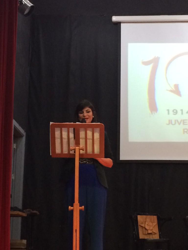 garciaretegui's tweet photo. Discurso emotivo de @Inma_Roca #CentenarioJSRM http://t.co/g4pVv6B5oc