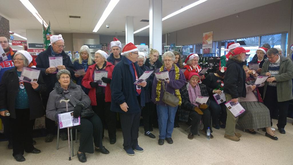 <a href="/marshacan25/">Marsha Frost</a> <a href="/g_sage/">Greg Sage</a> three local churches came to carol sing today ,supported by the stores finest singers of course😊