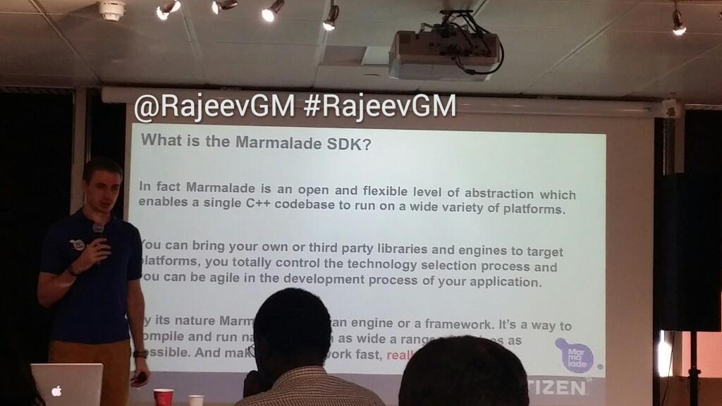 rajeevgm's tweet photo. .@marmaladeapps' Ivan talking abt cross platform #dev at @BeMyAppUK #TizenDevLabLdn.#LoftLondon #Tizen http://t.co/DPhUPzfFtY