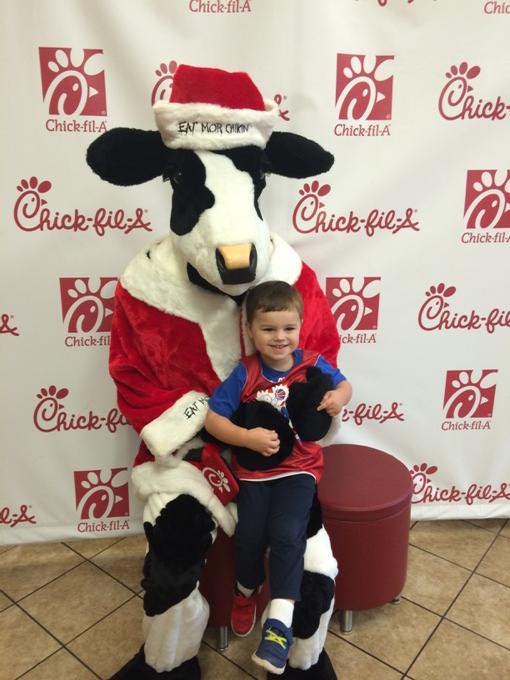 Breakfast with Will and Xmas cow before GABL basketball. #blessed