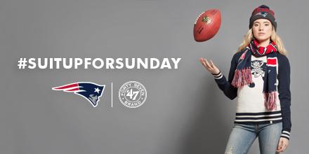 #SuitUpForSunday!

RT to enter to win @47Brand Pats pants, sweatshirt, hat, gloves &amp; more! buff.ly/1so89dI