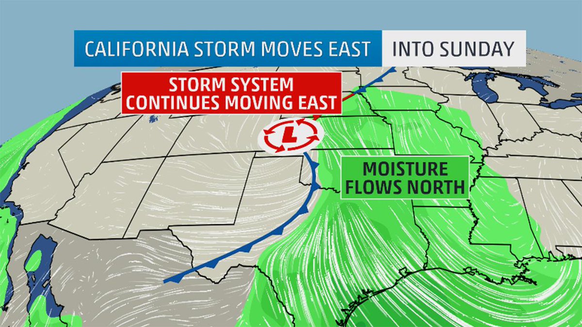 The risk of severe thunderstorms increases on Sunday.  wxch.nl/1yKdeiL