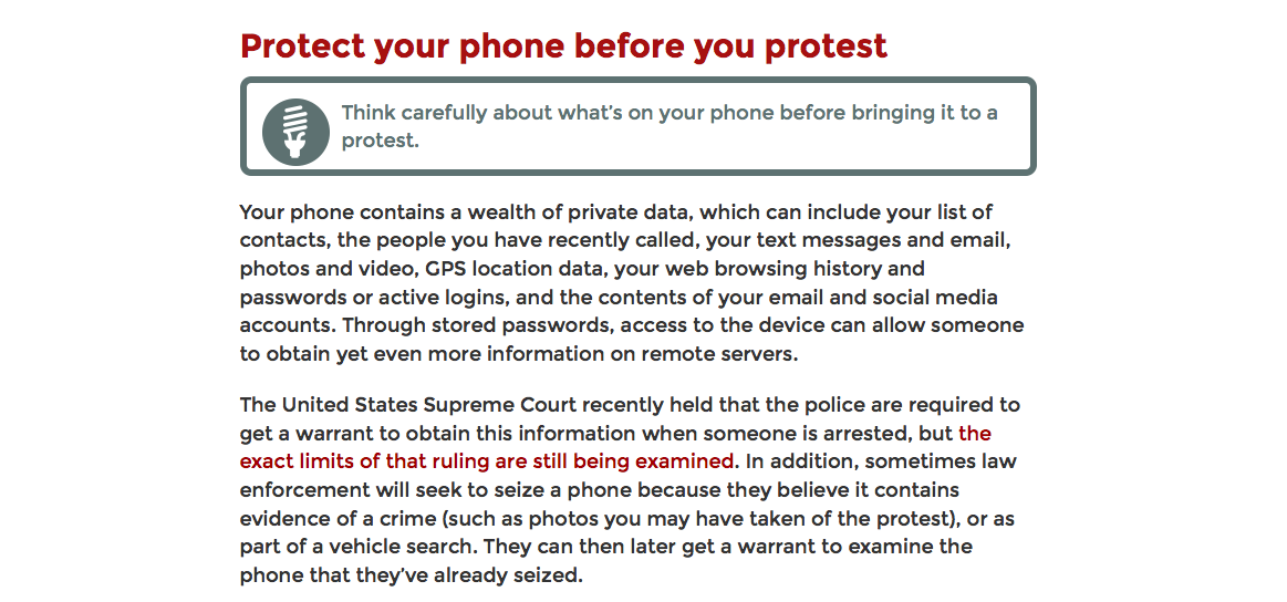 OWSLibrary's tweet photo. Got digital stuff? Read @EFF's Surveillance Self-Defense! https://t.co/Duj8CHE940
#BlackLivesMatter #MillionsMarchNYC http://t.co/352UdVw1TX