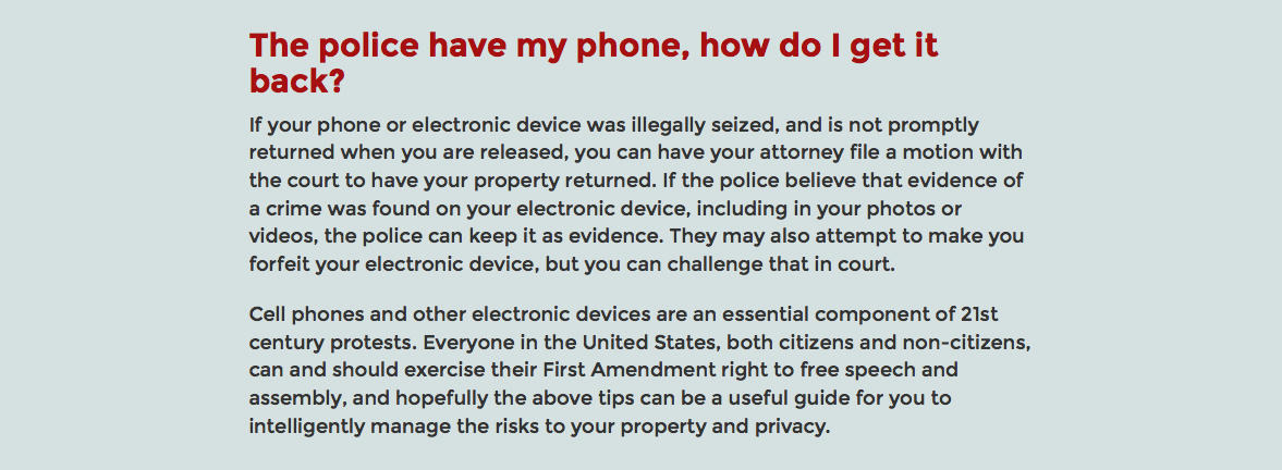 OWSLibrary's tweet photo. Got digital stuff? Read @EFF's Surveillance Self-Defense! https://t.co/Duj8CHE940
#BlackLivesMatter #MillionsMarchNYC http://t.co/352UdVw1TX
