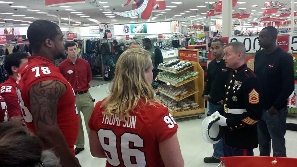 NCState's tweet photo. .@PackFootball went on a buying spree for @ToysForTots_USA thanks to money you donated! http://t.co/9fP18q5KPd http://t.co/XqGhwFIlNQ