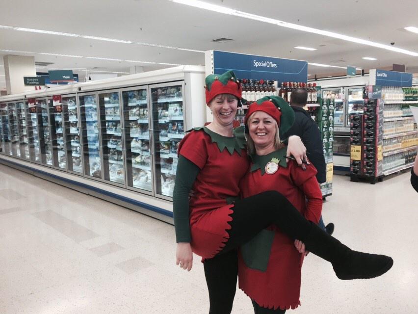 Not quite an Elfie Selfie from Maria &amp; Tina. Great fun at work from Ch Langley Front End team leaders🎅🎄🎅🎄🎁🎉