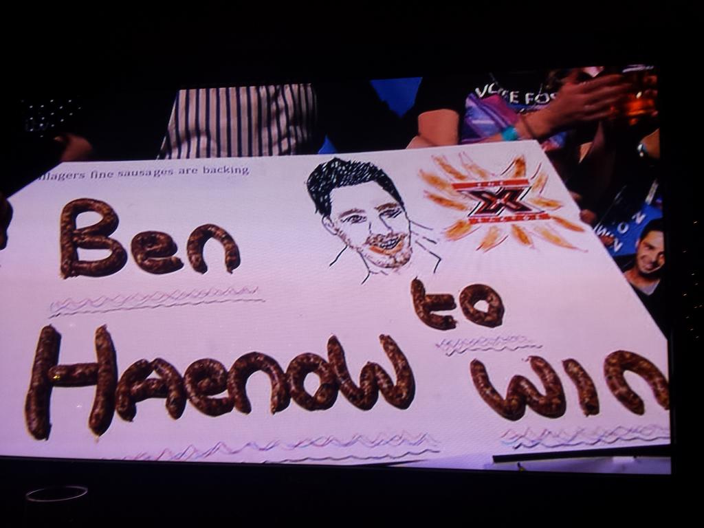 GoggleboxReview's tweet image. A sign made of shit #XFactor