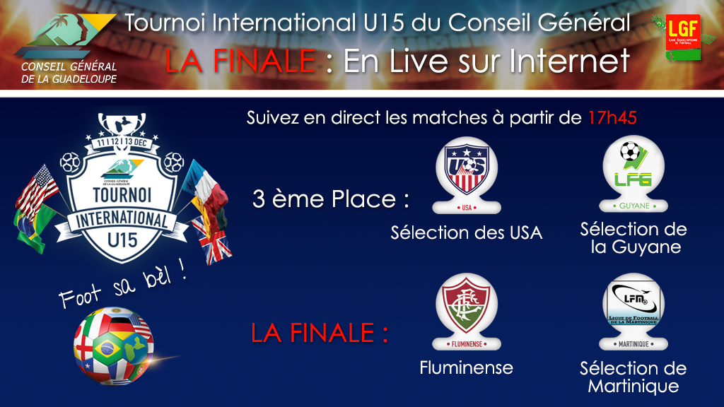 Suivez le tournoi U15 du Conseil Général en LIVE ICI --> goo.gl/fvWbIQ