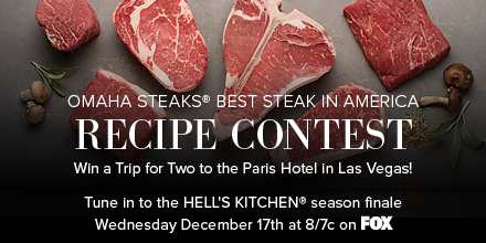 JoshEstrin's tweet photo. LOOK! - Enter @omahasteaks .@hellskitchenFOX #contest &amp; #win a trip 2 #Vegas! http://t.co/5sQ8dM77vy #HKOmahaSteaks http://t.co/QbRo1ETfcd