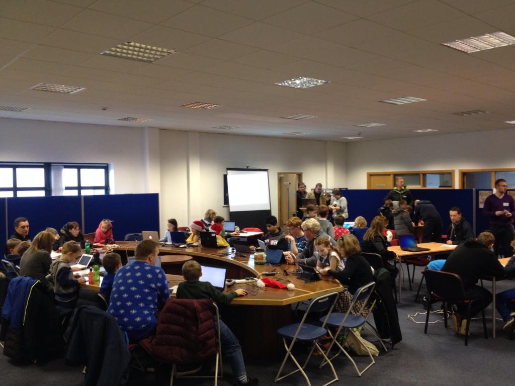 CoderDojoAsh's tweet image. Another full house to finish off the year. Looking forward to 2015 and all the Coolest Projects ideas to come. :-)