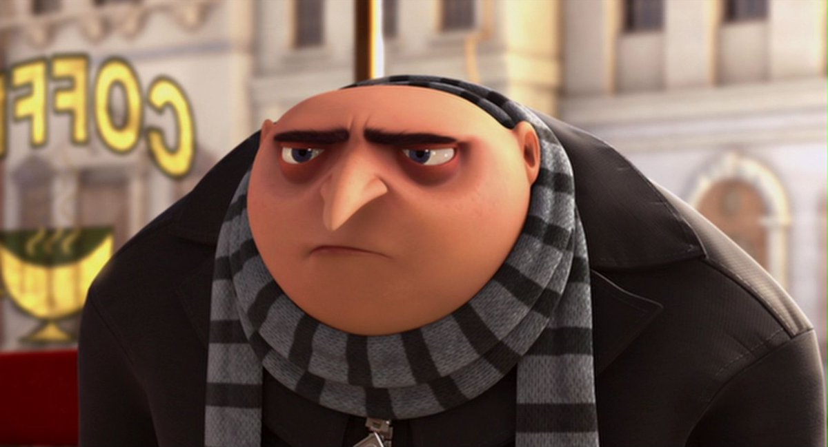 Gru big yes nose eyes pointy pog telly tubby squishy pog : r/GruMemes