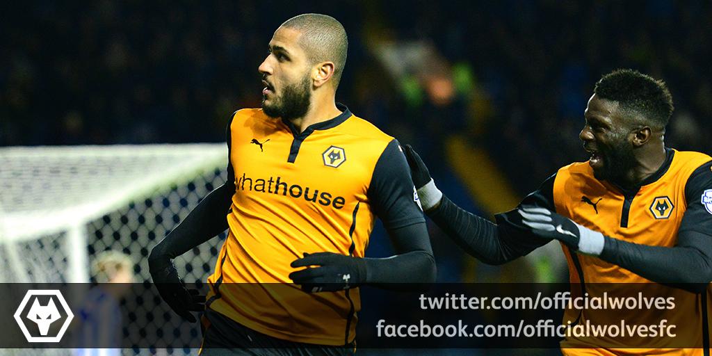 Wolves's tweet photo. PHOTO: Leon Clarke celebrates in front of the Wolves fans after scoring at Hillsborough #SWFCvWWFC http://t.co/TOVTscVJoh