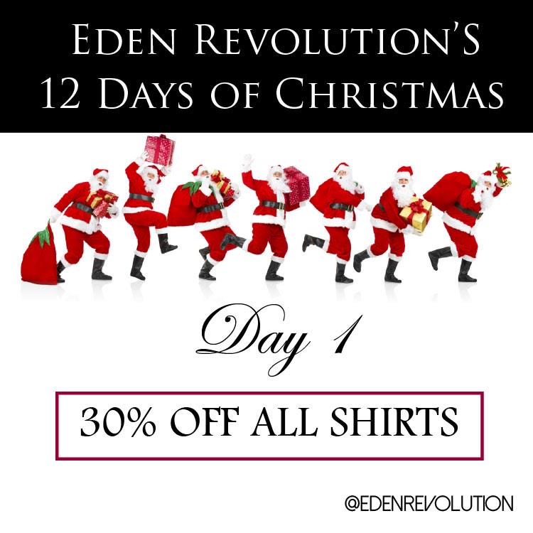 Too excited for @Eden_Revolution #12DaysOfChristmas #ShopShirts 30% off today ♥️🎁