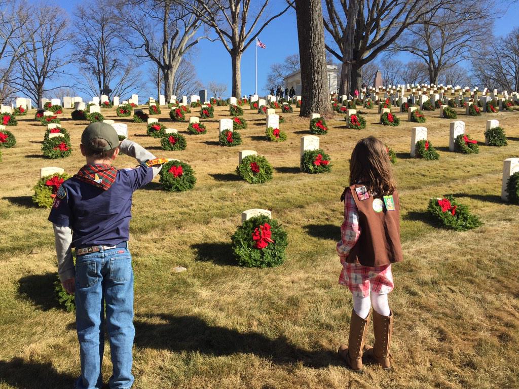 ESteinlight's tweet image. So proud of my kids for helping lay wreaths at Marietta National Military Cemetery.