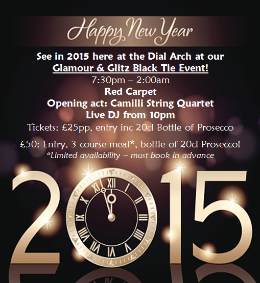 DialArch's tweet photo. Join us at our Glamour & Glitz #NYE2015 Party! Tickets on sale now! #StringQuartet #LiveDJ #NIbbles #DiningMenu! http://t.co/VZZUz6hnoG
