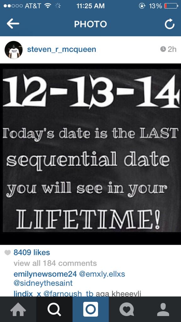 beeem25's tweet image. 12.13.14.. 😳 
#121314 
#SequentialSaturday 
#SequentialDate 
@McQueeninchains