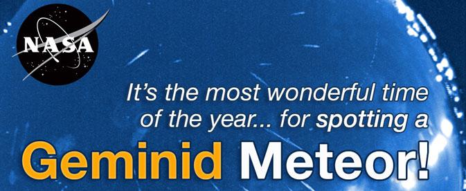 TONIGHT: It's the most wonderful time of the year -- for spotting a #Geminid meteor! Details: go.nasa.gov/1z6FboD