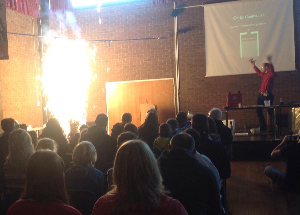 STEMSBox's tweet photo. Great to see @MatthewTosh enjoying his work ....not every day you see this in a school hall!!! #STEMSelectionBox http://t.co/jMkZ0mcqHk