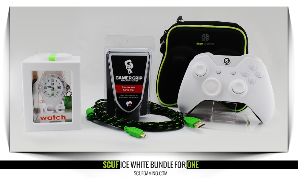ScufGaming's tweet photo. The SCUF ICE White Bundle for Xbox One has everything you need for the holidays http://t.co/OspIJMxBl5 http://t.co/zUOSVzyur9